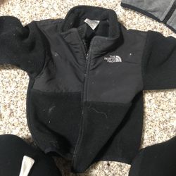 Northface Fleece Coat Black 12-18 month
