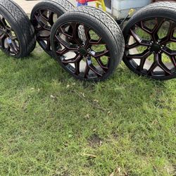 26 Inch Snowflake Replica Rims And Tires 