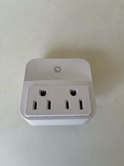 POWRUI 2-Outlet Wall Plug Extender with Built-in LED Nightlight