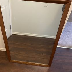 Wall mirror-wooden frame,  28 3/4 x 38 3/4