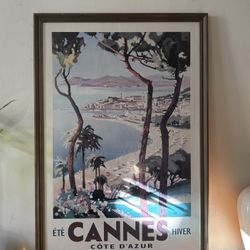 Vintage Framed French Poster 