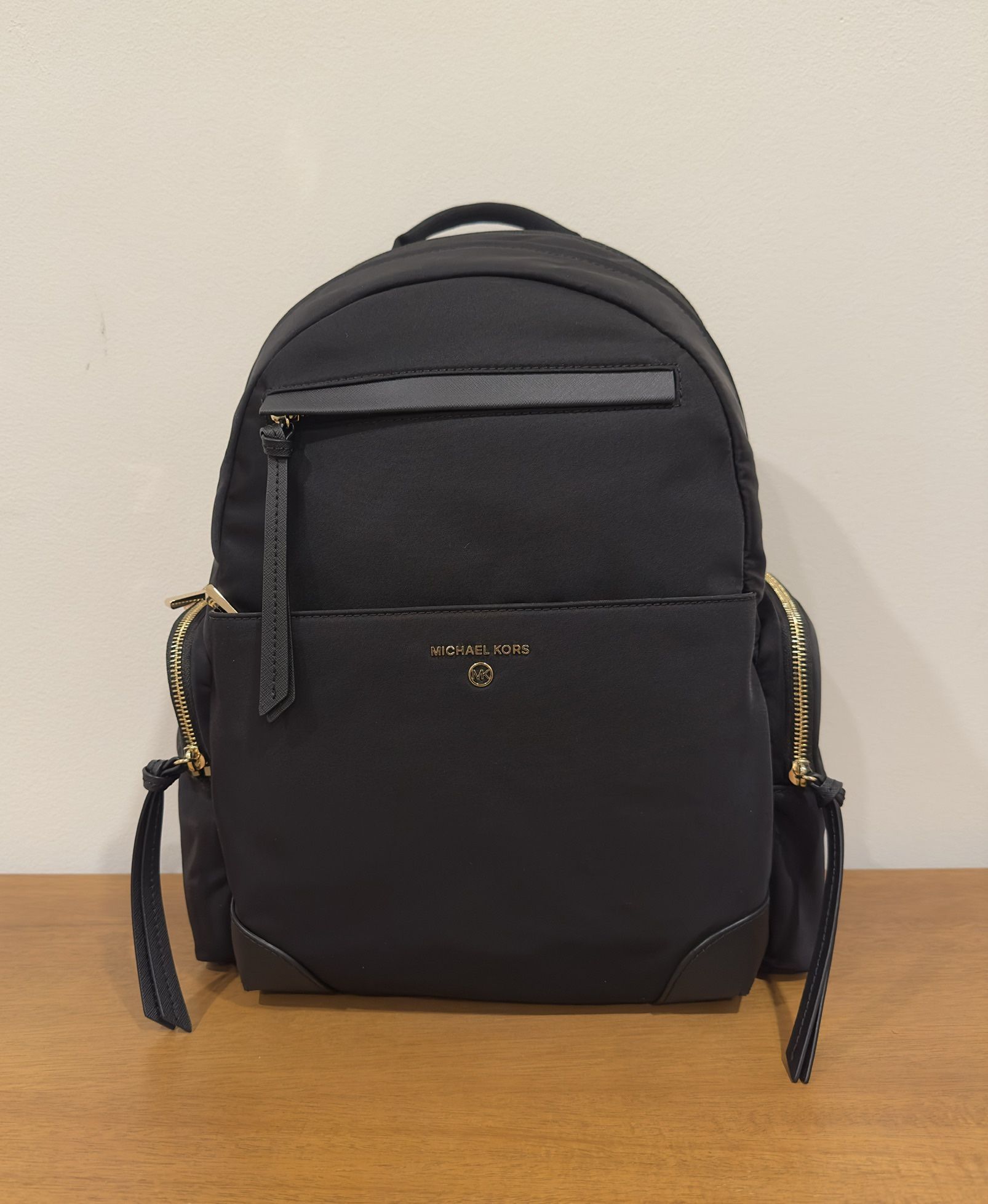 Michael Kors Prescott Large Backpack Black/Gold Tone Hardware **Brand New**