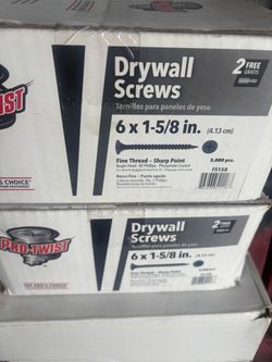 Pro-Twist Drywall Screws 6x1-5/8in 5000pc Box