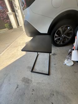 Black C-Shaped Side Table