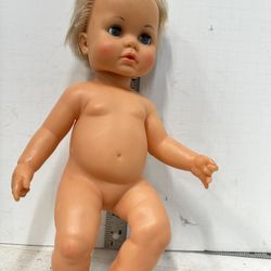 Vintage 1974 Ideal Tiny Tears Vinyl Doll 14" Drinks Wets #D8