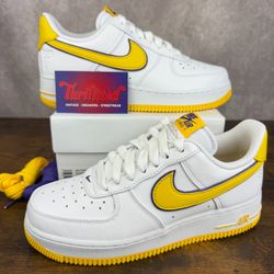 Nike Air Force 1 Low Retro QS Kobe Bryant Lakers Home Size 6.5 / 8W FZ1151-100 Men’s Sneakers OG Rare