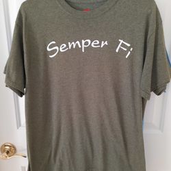 Four Semper Fi Tee Shirts, Size M, As Shown In Listing
