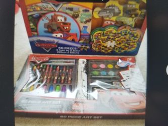 Floor Puzzle, Coloring Set + Three Car Figures