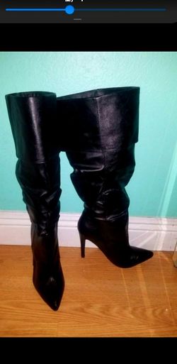 Black High Thigh Boots...size 9 womens..Brand New!