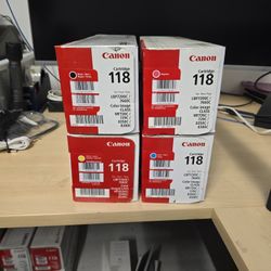 New Canon 118 Printer Toner Set