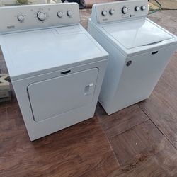 MAYTAG WASHER AND DRYER 27"WHITE SET BOTH WORKING FINE 