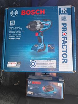 Bosch 18v 1/2" impact wrench with friction ring WITH 18v 2AH battery