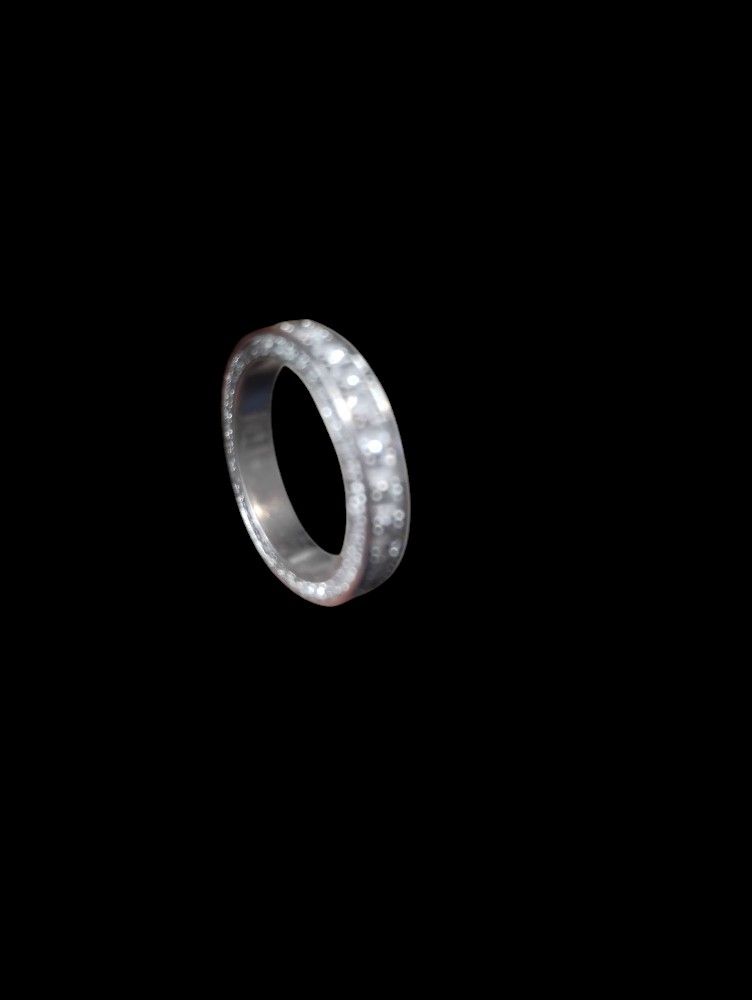 Silver Plated Ring With Cubic Zirconian Diamonds