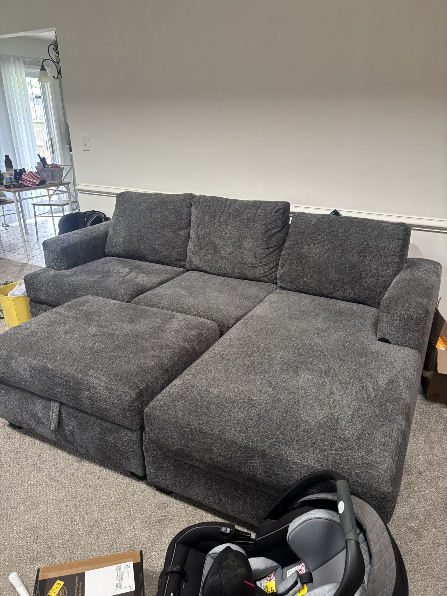 Couch With Chaise Plus Ottoman