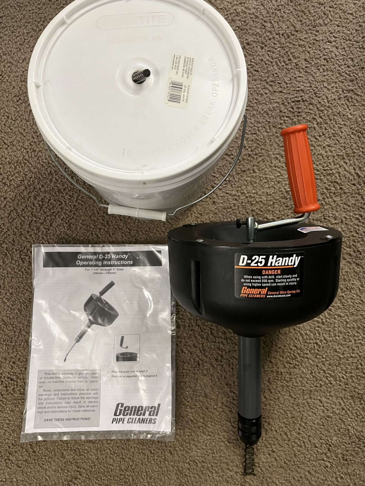 Plumbing Sewer Snake and Makita Drill