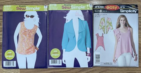 3 Sewing Patterns- Women's Shirts
