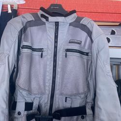 Motorcycle Jacket, Size Large, And Pants Size 34