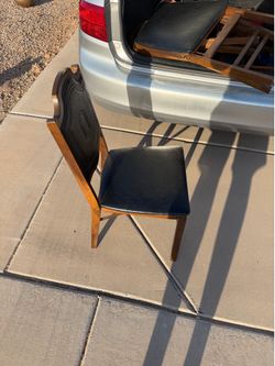 Leather folding chairs