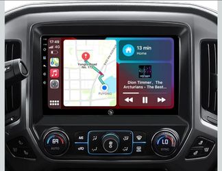 64G Car Stereo for GMC Sierra Chevy Silverado 2014 2015 2016 2017 2018 Upgrade, 10.2'' Touchscreen Radio Head Unit Carplay/Android Auto/GPS/Bluetooth/