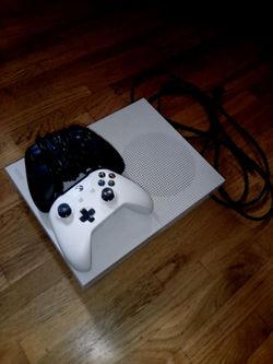 Xbox One S Console and Two Controllers