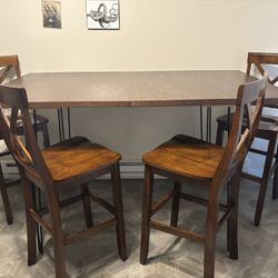 Tall Table And 4 Chairs