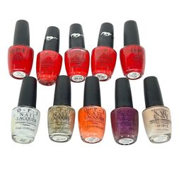 OPI Nail Lacquer Lot 10 Big Apple Red Samoan Sand Envy Treatment Glitter .5oz