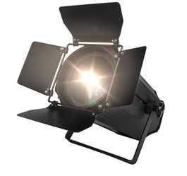 LED Par Lights COB 200W Linear Zoom Spotlights Wash Lights with Barn Door Warm White(3000k) & Cool White(5700k) Stage Light DMX512 Sound Activated DJ