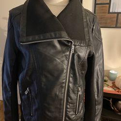 Black Leather Jacket Size M