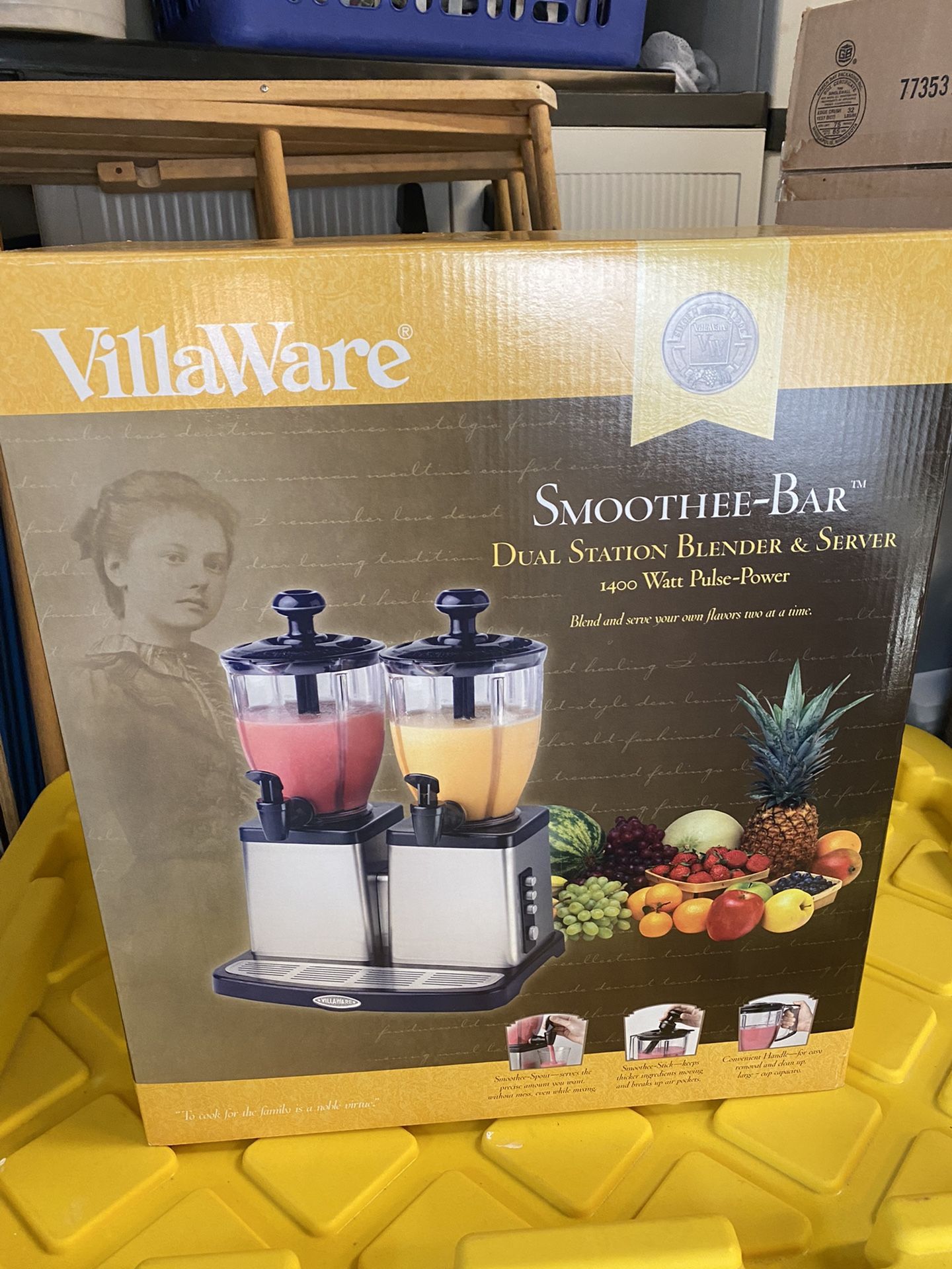 VillaWare V5787 Double Smoothie Stainless Steel Bar Blender and Server