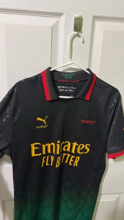 SIZE M OFFWHITE X AC MILAN COLLAB