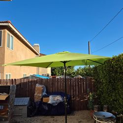 6.5” ft square market umbrella patio color: green base not included