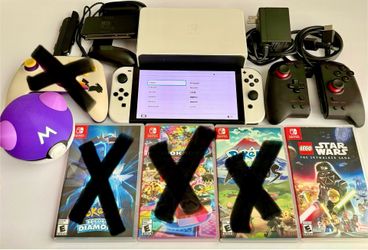 Nintendo Switch OLED + A Game + HORI Split Pad Pro + Travel Bag + Game Holder