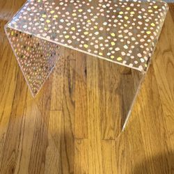 Acrylic Specked Side Table