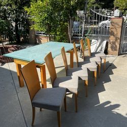 Tempered Glass Table Set With Chairs 
