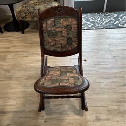 Small Antique Folding Rocking Chair