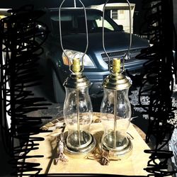 Princess House Heritage Lamps Set 2 