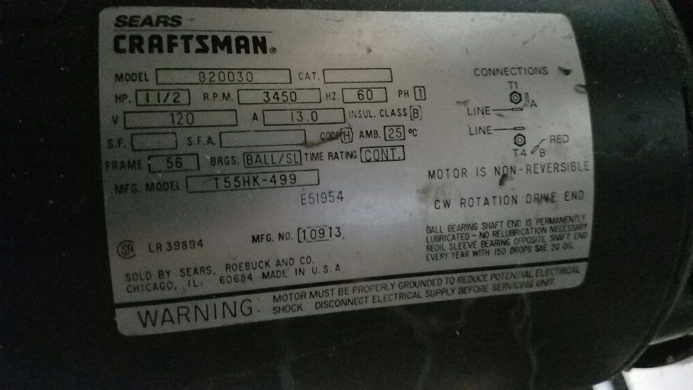 Craftsman table saw with Excalibur sliding table attachment for Sale in