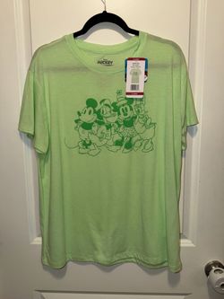 New with tags Women’s Disney Mickey and friends lime green short sleeve T-shirt size X-large