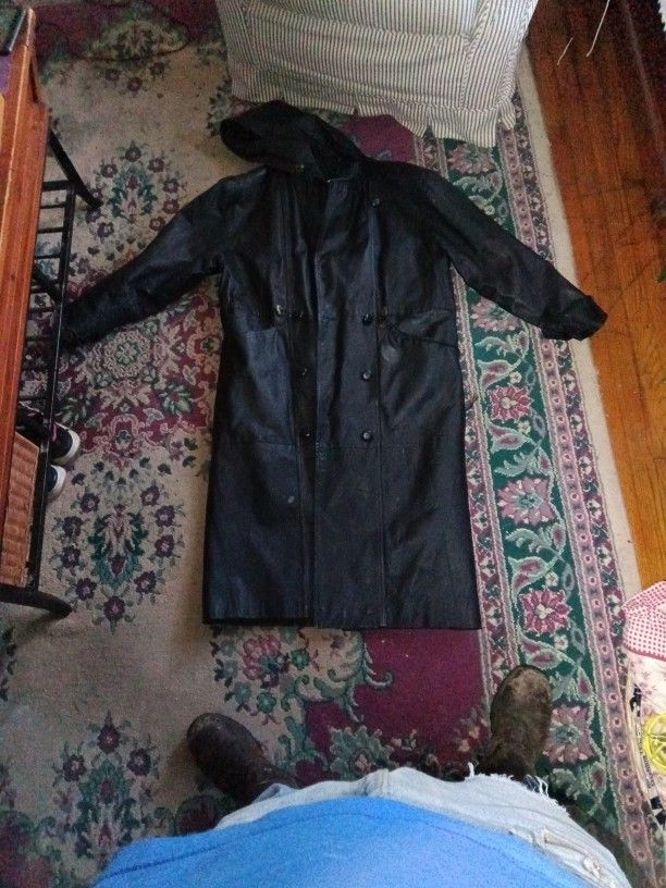 Leather Trench Coat