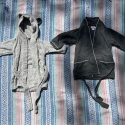 2 Like New Toddler Robes 1-2T