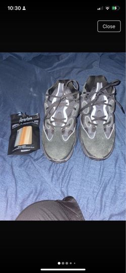Gray Suede and Mesh Sneakers