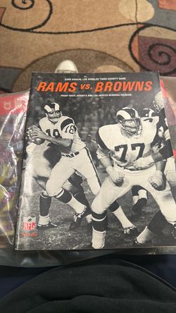 1968 Rams vs Browns NFL Charity Game Program