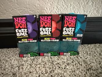 New Needoh Fuzz Ball Flower Power Happy Face Squeezee Nee Doh Squishy Glow in the Dark Nice Ice Glitter Glow Needohs Squish