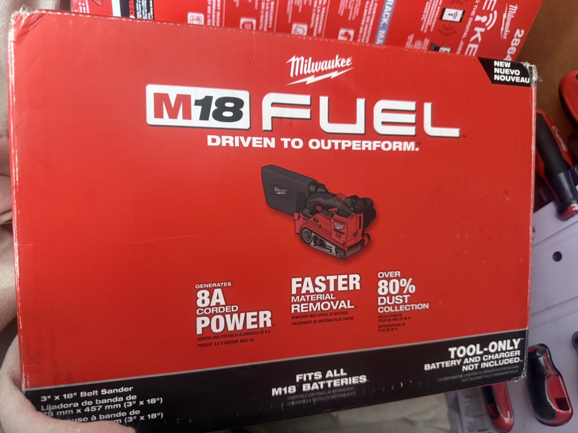 The Milwaukee M18 FUEL 3" x 18" Belt Sander
