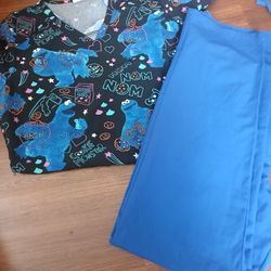 Cookie Monster Scrub Set 