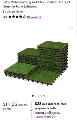 Turf Tiles, Artificial Grass