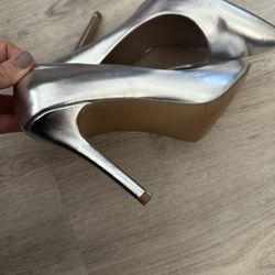 Silver Heels Size 8