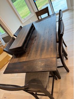 Kitchen Table w/ chairs & bar cabinet w/ wine storage