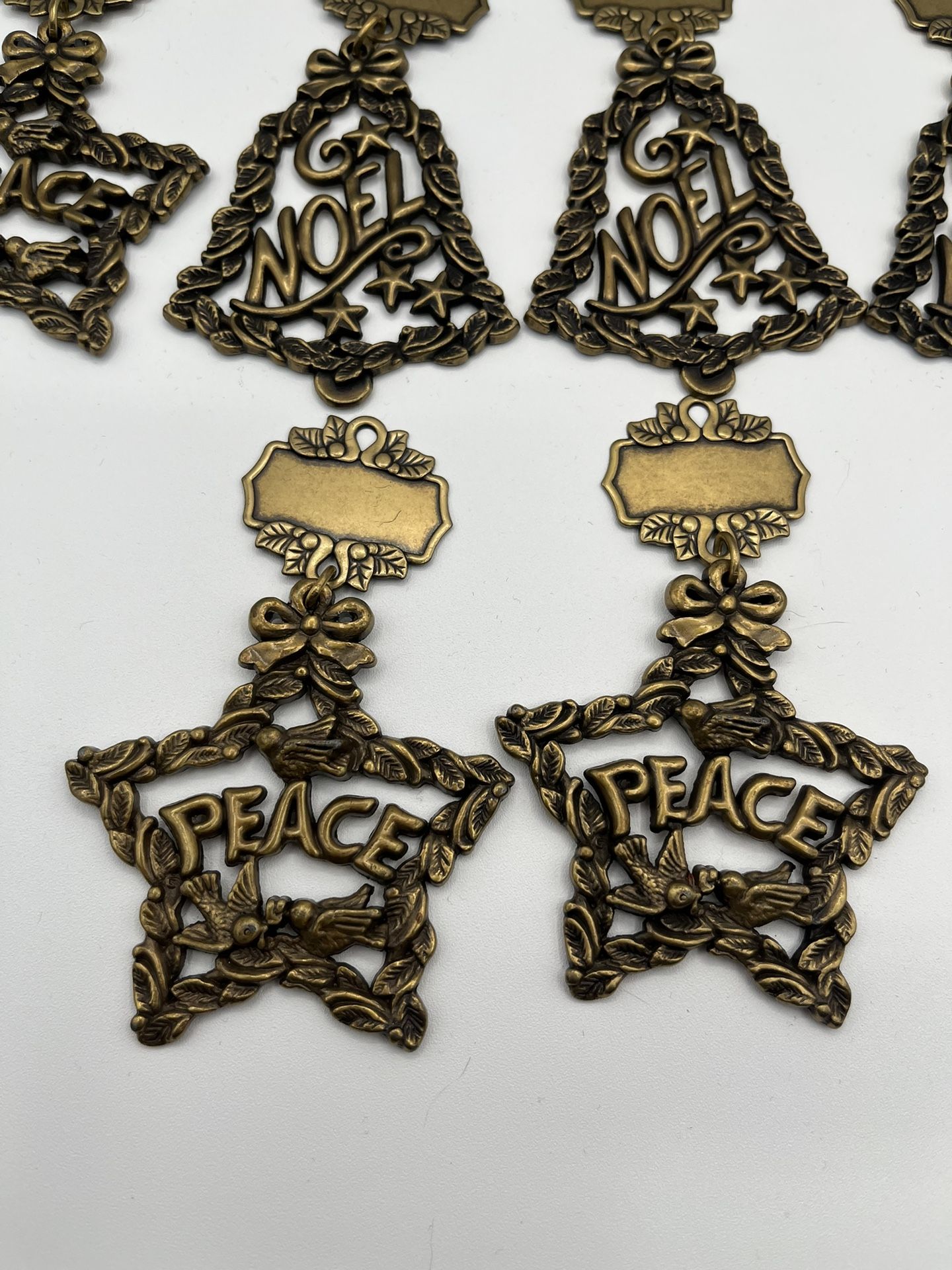 Vintage 1996 Gloria Duchin Brass Christmas Ornaments. Set Of 11 Pieces