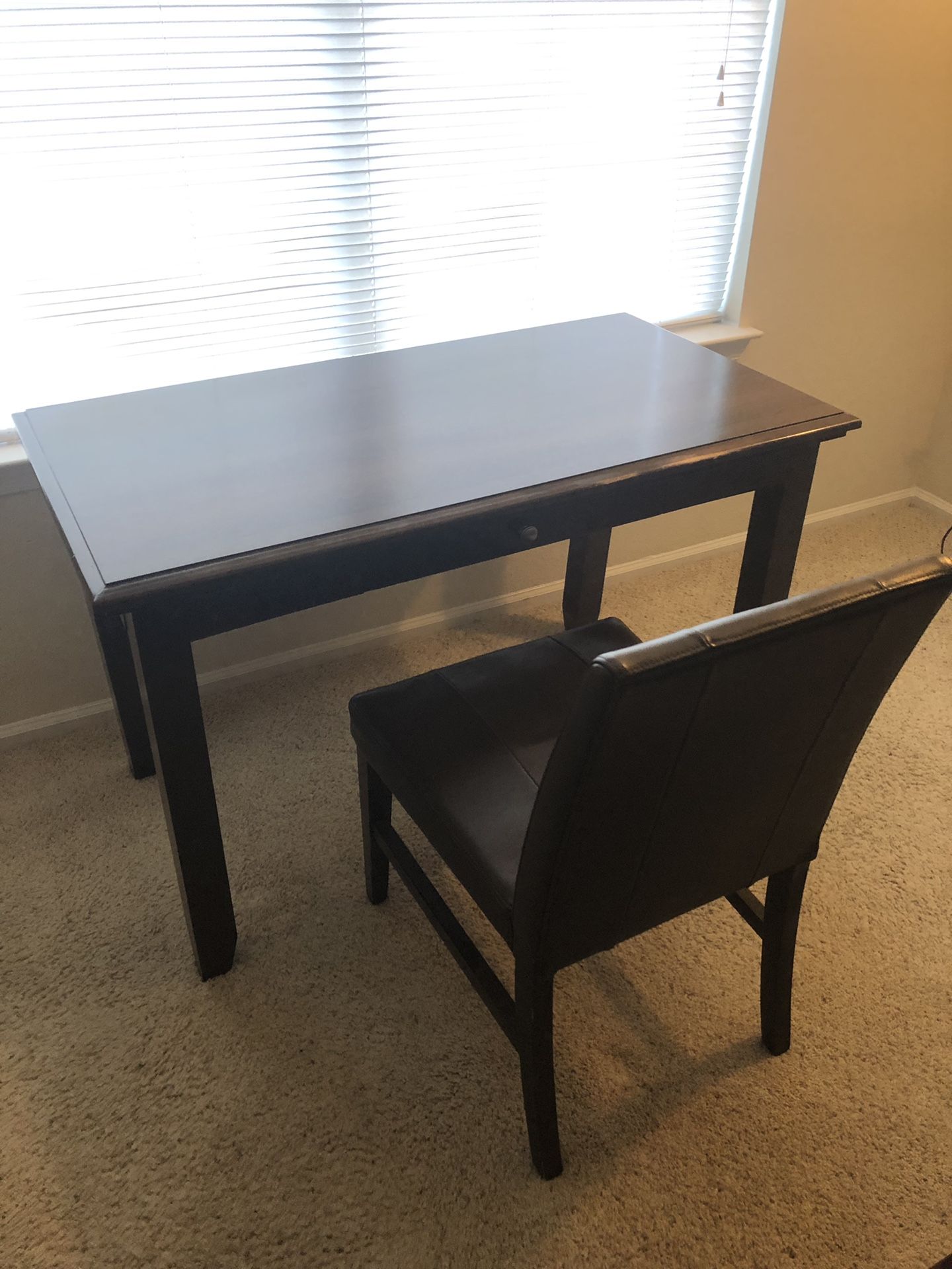 Writing Table/ Work Station / Computer desk Brown color with 1 draw and a chair